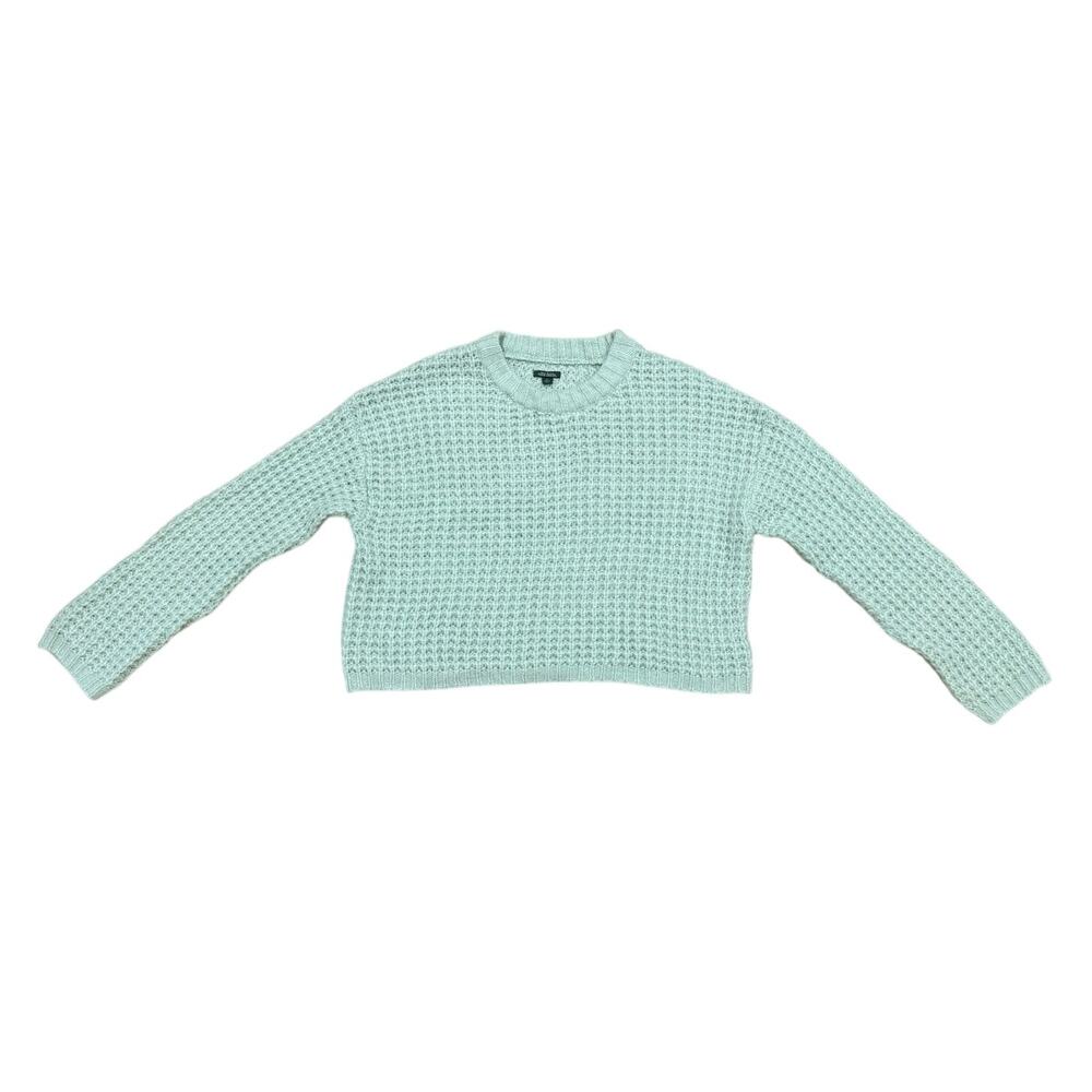Wild Fable Women's Size Medium Green Cable Knit full Sleeve Sweater Top